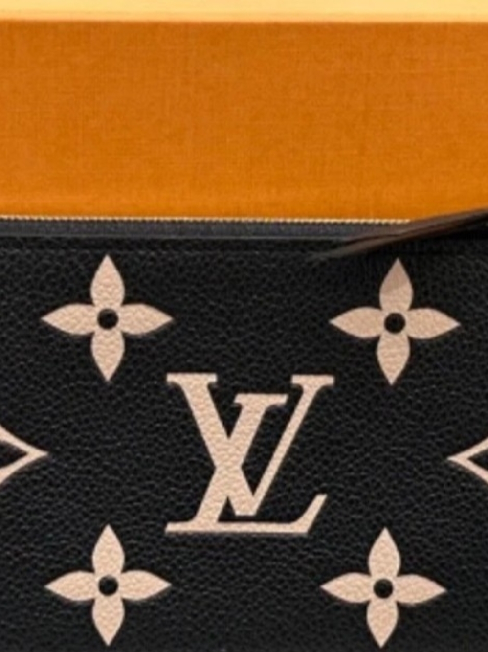 Louis Vuitton Black & Cream Monogram Zip Pouch